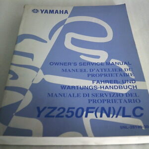 Manuel d'atelier d'occasion YAMAHA YZ 250