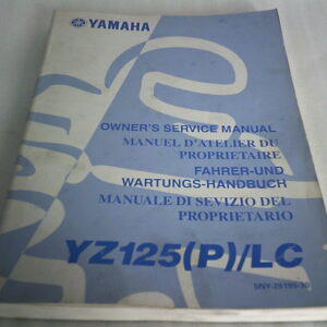 Manuel d'atelier d'occasion YAMAHA YZ 125