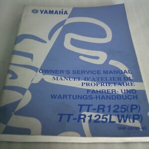 Manuel d'atelier d'occasion YAMAHA TTR 125