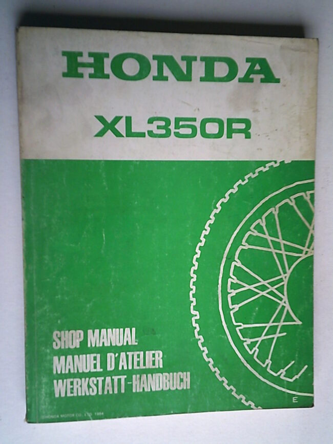 Manuel d'atelier d'occasion HONDA XL350R
