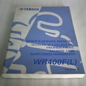 Manuel d'atelier d'occasion YAMAHA WR 400 F
