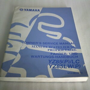 Manuel d'atelier d'occasion YAMAHA YZ 85