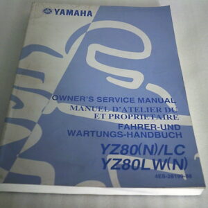 Manuel d'atelier d'occasion YAMAHA YZ 80