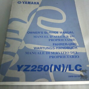 Manuel d'atelier d'occasion YAMAHA YZ 250