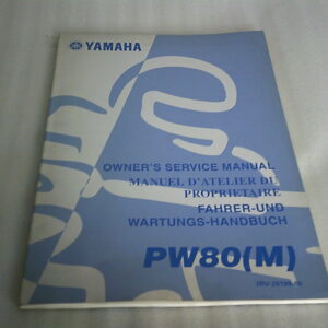 Manuel d'atelier d'occasion YAMAHA PW 80
