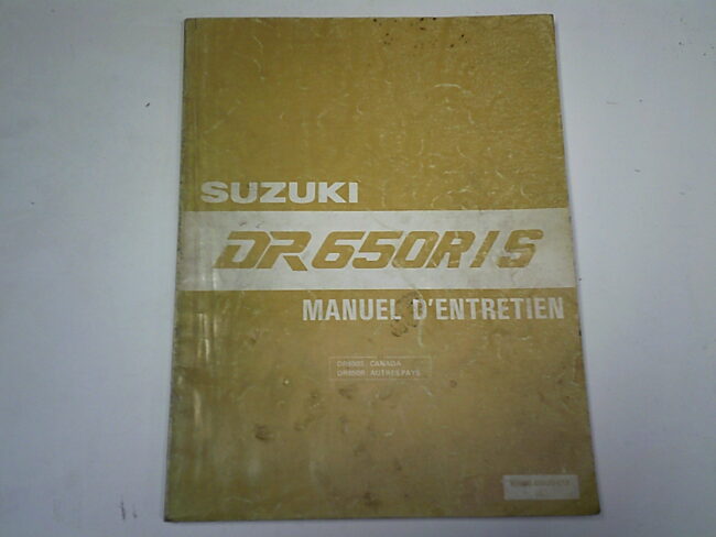 Manuel d'entretien d'occasion SUZUKI DR650  R/S