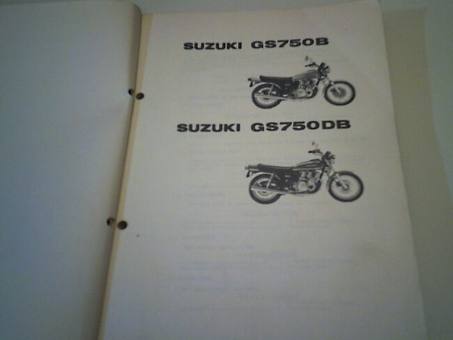 Parts list SUZUKI GS 750