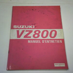 Manuel complément de manuel d'entretien d'occasion SUZUKI VZ 800