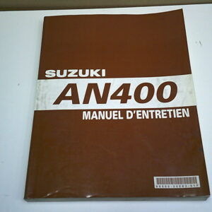 Manuel d'entretien  d'occasion SUZUKI AN 400