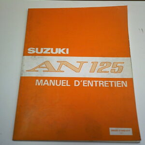 Manuel d'entretien  d'occasion SUZUKI AN 125