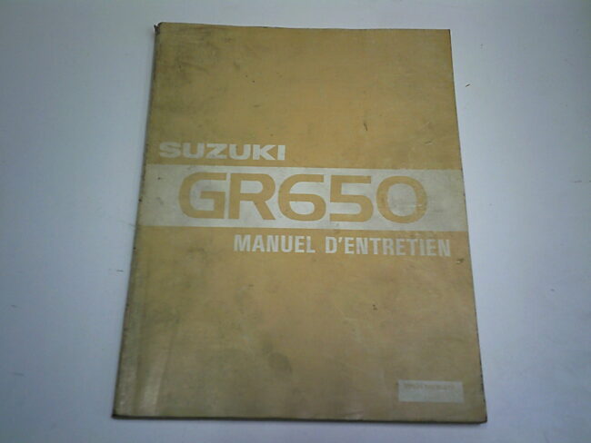 Manuel d'entretien  d'occasion SUZUKI GR 650