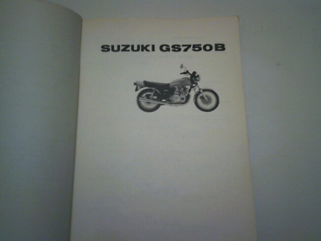 Parts list SUZUKI GS 750 B