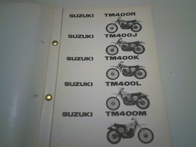 Parts list SUZUKI TM 400