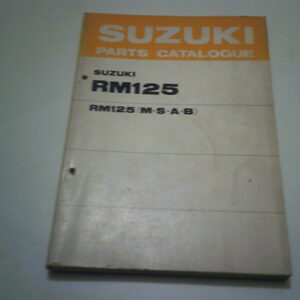 Parts list SUZUKI RM 125