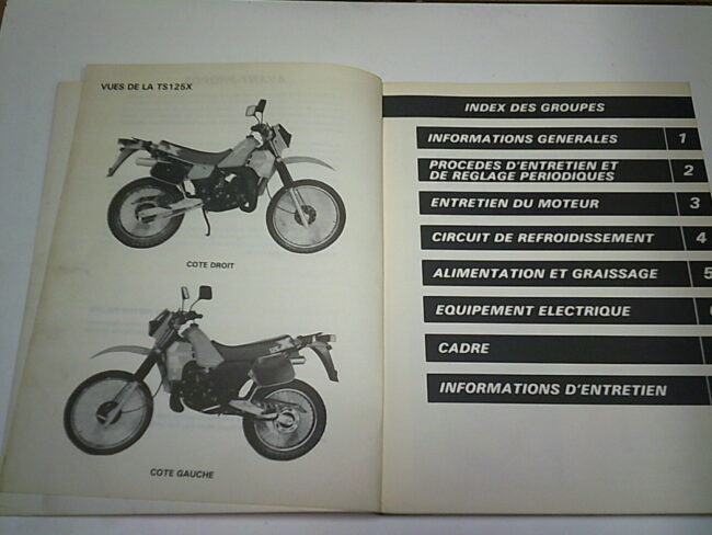 Manuel d'entretien d'occasion SUZUKI TS 125 X