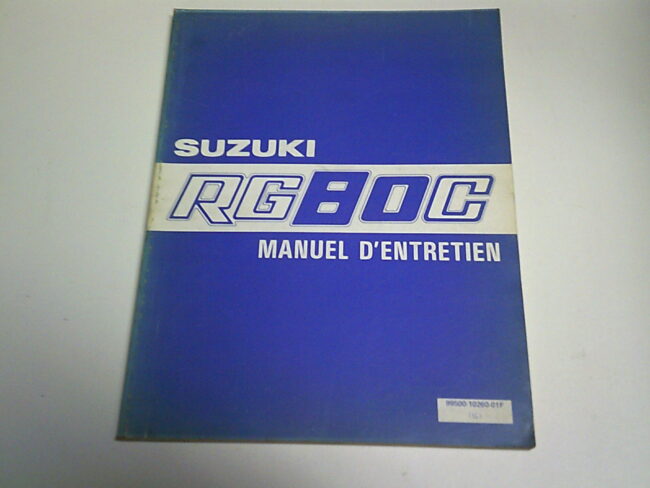 Manuel d'entretien   d'occasion SUZUKI RG 80 C